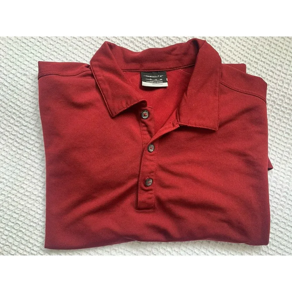 Nike Golf Polo Shirt Mens Extra‎ Large XL Red  Lightweight